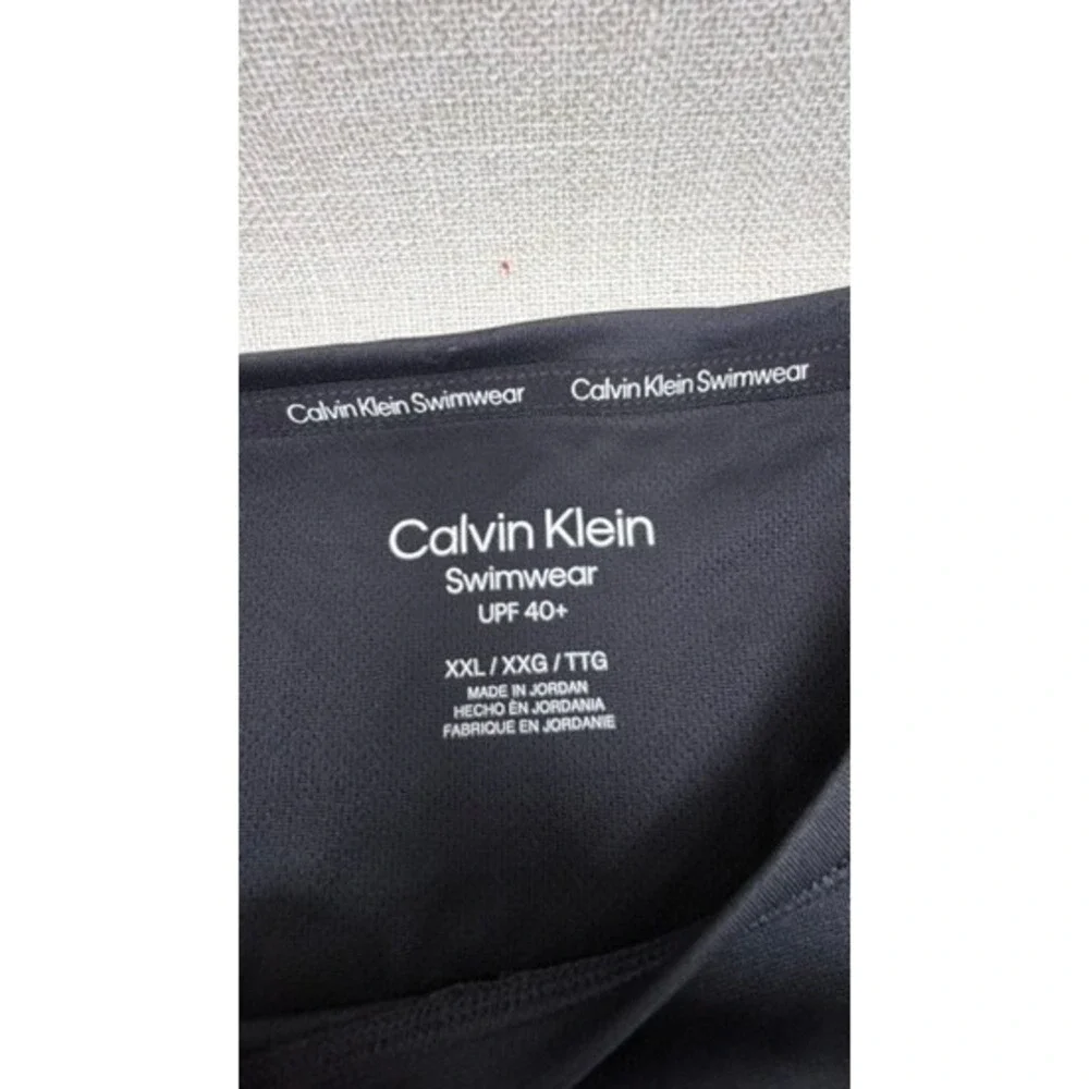 Calvin‎ Klein Swimwear Mens XXL Black Sleeveless Rash Guard UPF 40+ NWT